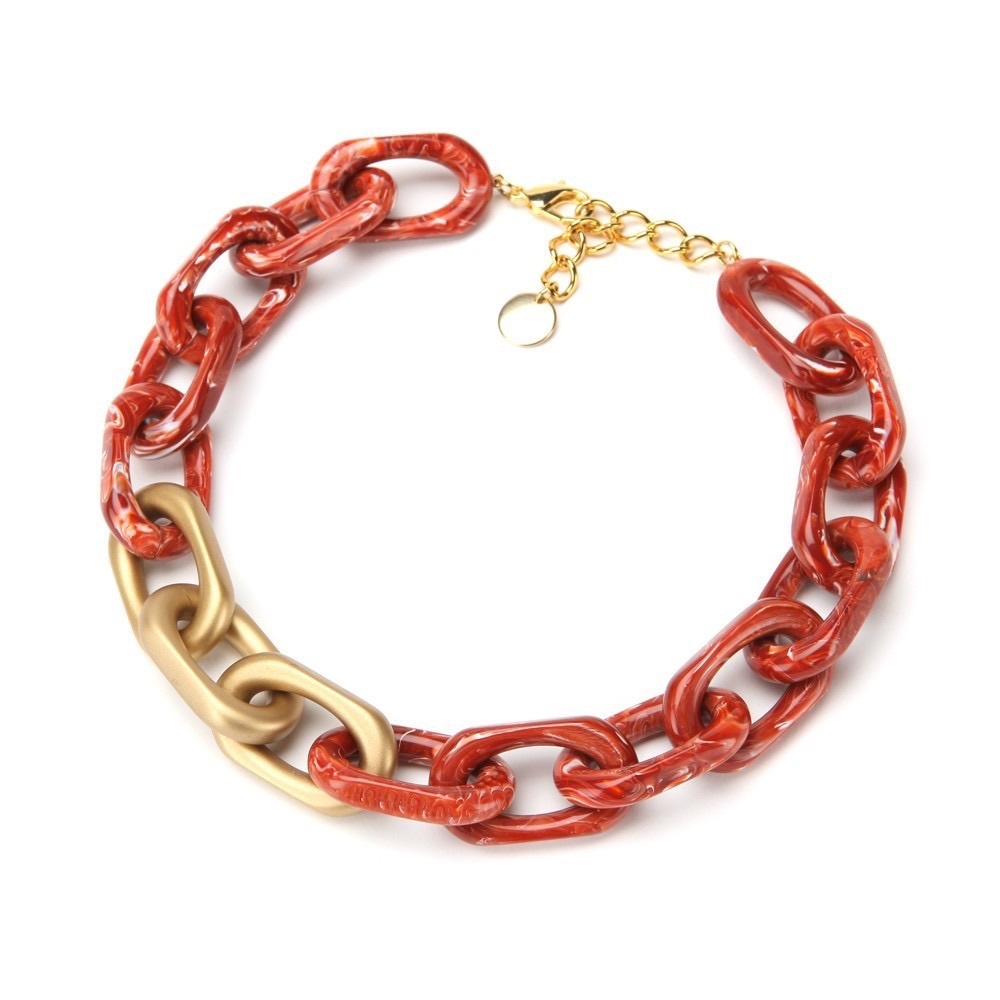 PONO by Joan Goodman GRANITE YACHTING RESIN CHOKER IN BROWN
